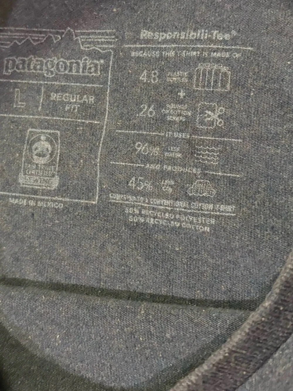 Patagonia Pataloha T-Shirt Men Large Blue Ka Loa’a Pono Hawaii Health Harvest